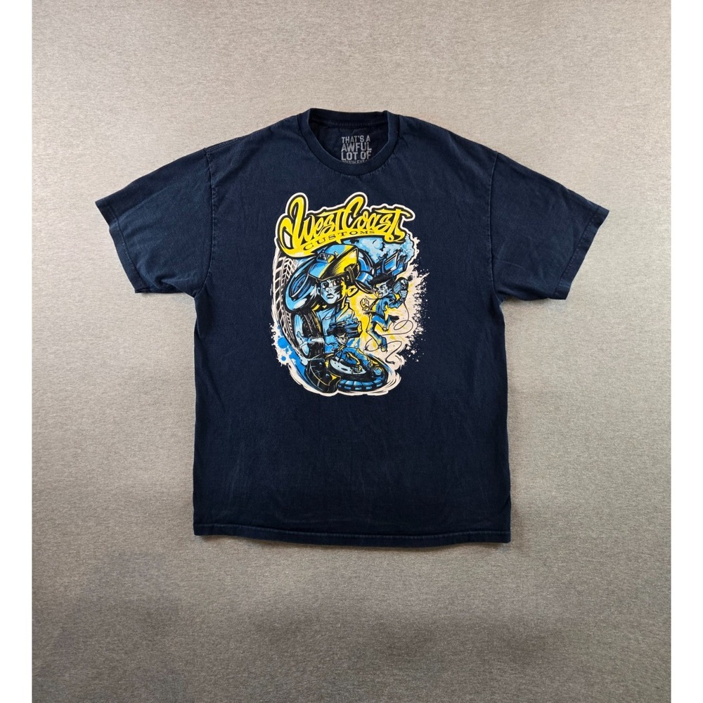 That's A Awful Lot Of Cough Syrup T Shirt Mens XL Navy West Coast Customs Collab